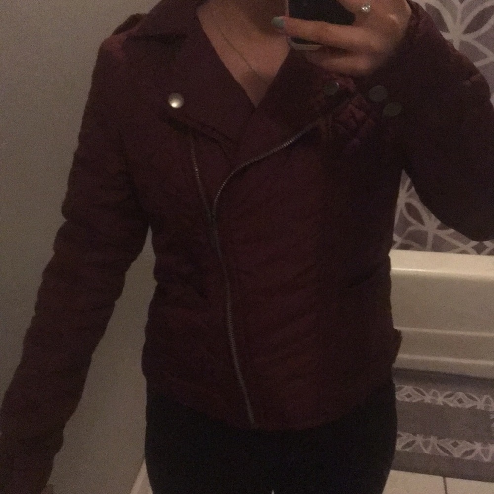 Burgundy jacket